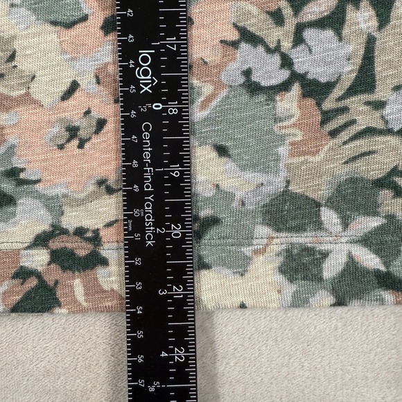 Maeve Anthropologie Blouse Womens Large Floral Print Linen Puff Sleeve Top - Picture 10 of 14